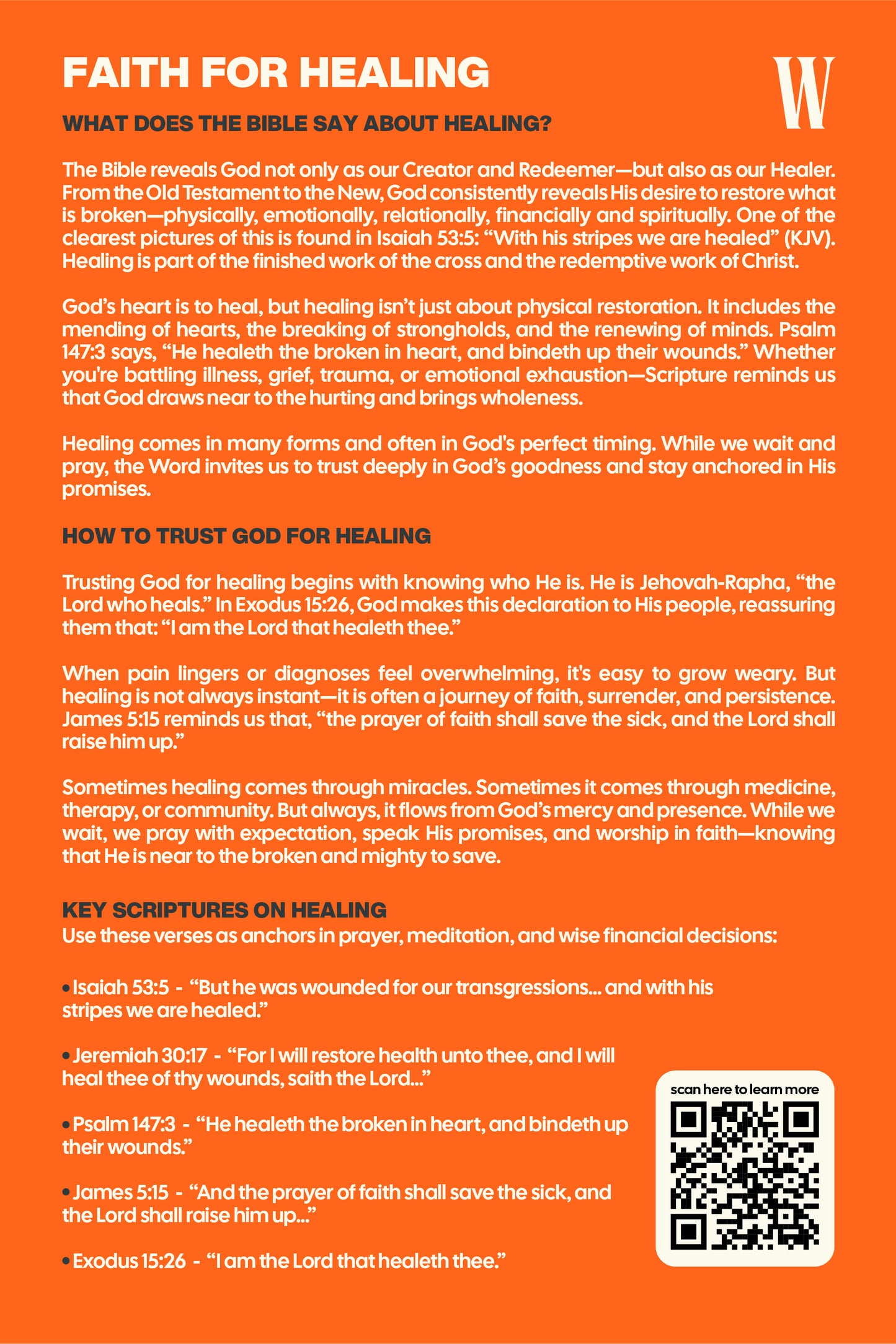 Finances & Healing Bookmark