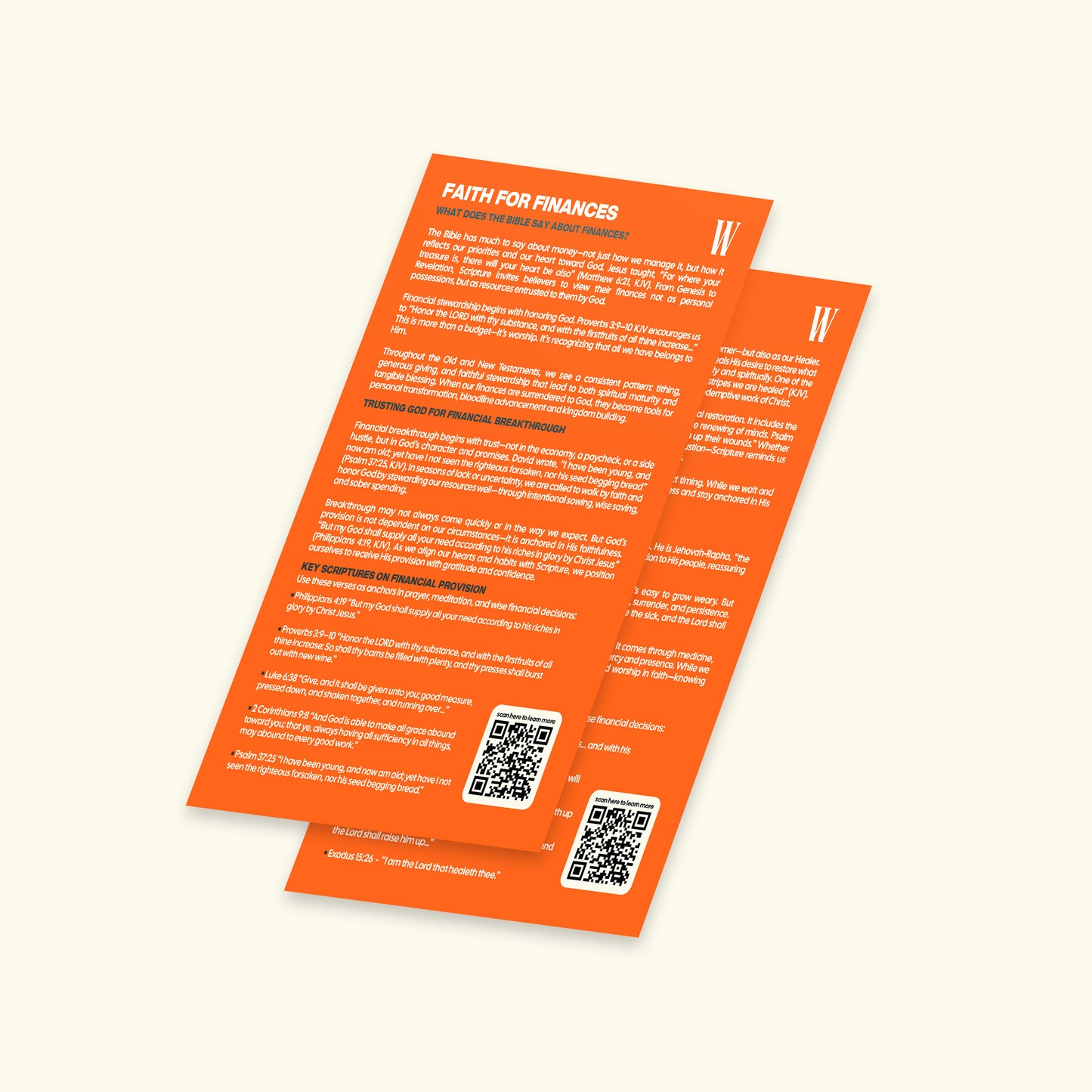 Finances & Healing Bookmark